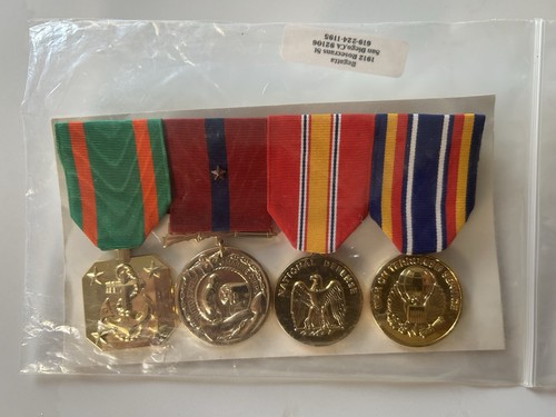 USMC NMCAM GCM NATIONAL DEFENSE GWOT GLOBAL WAR ON TERROR MEDAL SET ANODIZED BAR