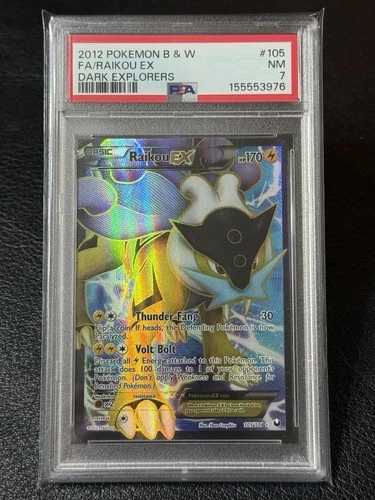 Raikou EX 105/108 Full Art Ultra Rare - PSA 7 NM - Pokémon TCG: Dark Explorers