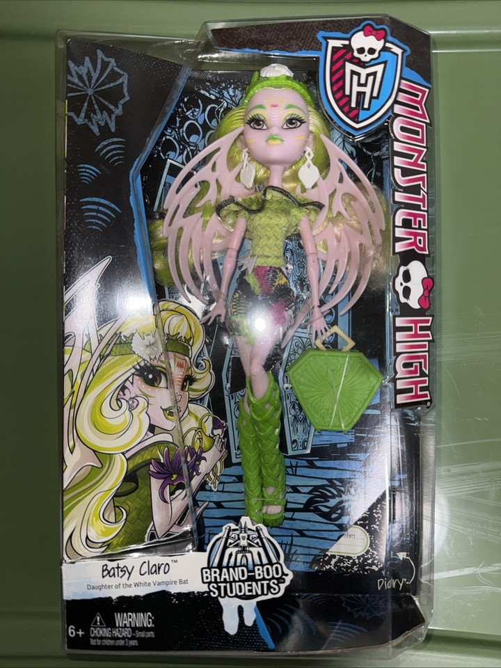 MONSTER HIGH Doll BATSY CLARO Brand-Boo Students Mattel 2015 Read Desc ...
