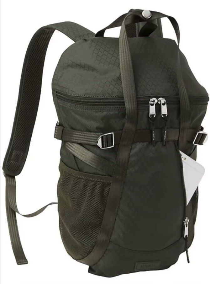 ATHLETA Excursion Backpack Dark Green Nylon Great… - image 5