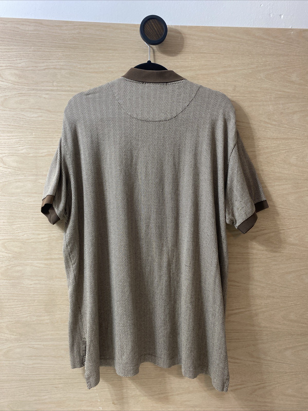 POLO RALPH LAUREN Men's  Polo Shirt Henley Collar Brown XL Pima Cotton thumbnail 5