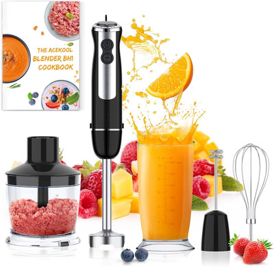 Handheld Blender 5-In-1, Immersion Hand Blender 800W Powerful Copper Motor, 12 S