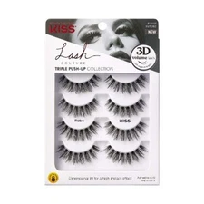 KISS Products Lash Couture 3D Volume False Eyelashes Robe 4ct - New
