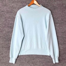 Alo Yoga Womens Freestyle Sweatshirt Light Blue Mock Neck Pullover XS Soft