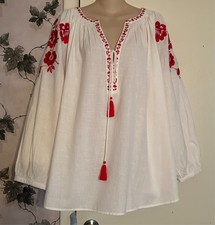 NWT H&M Embroidered Boho Hippie Festival Folk...