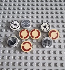 Lego Star Wars Round Tile Tile 8 Pieces 4150pb002b 4150pb100 14769pb293 P24