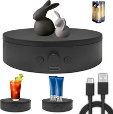 Motorized Rotating Display Stand, Adjustable Speed, 360  Turntable, 4.53in Black