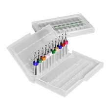 Trapano torsione acciaio alta precisione 10 pezzi per applicazioni PCB e metalli morbidi