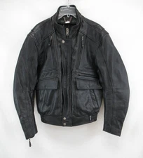 Xpert Performance Gear Men's Leather Motorcycle Padded Jacket Size M #VT703