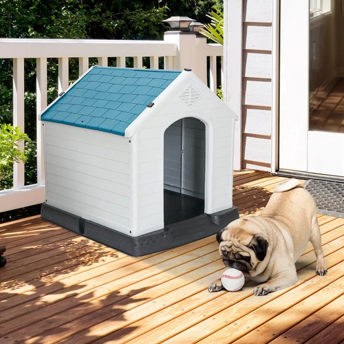 28 Zoll/32 Zoll H Outdoor Hundehaus wetterfest Tierheim Hundeheuche 4 Farben - Bild 6 von 73