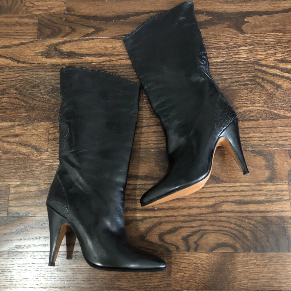 Biondini "Nuevas" Italia Botas de Cuero Negras para Mujer Talla 5, 35 $156, 994 2508 Foto 3 de 4