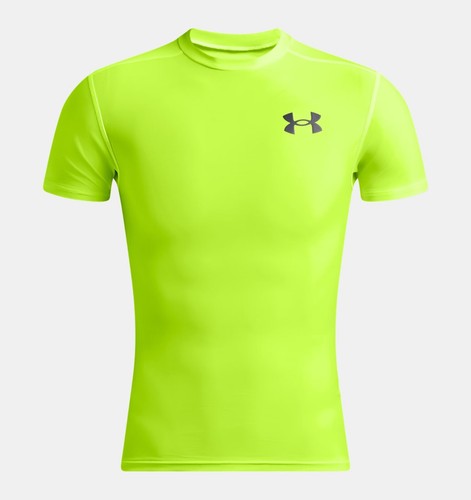 UNDER ARMOUR (UA) 'HeatGear OG Compression' Men's SS T-Shirt L High Vis Ylw NIB!