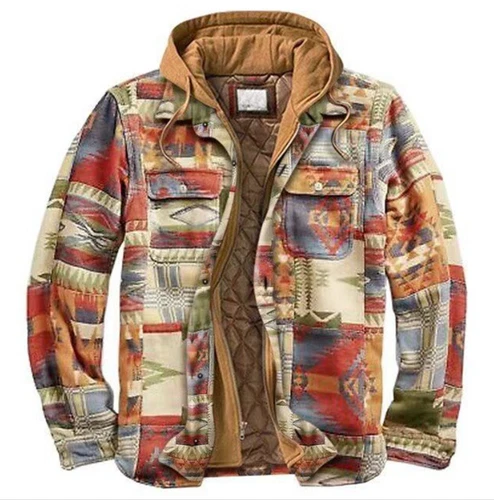 Men Plaid Work Jacket Lumberjack Hooded Flannel Shirt Sherpa Warm Hoodie New - Picture 59 of 76