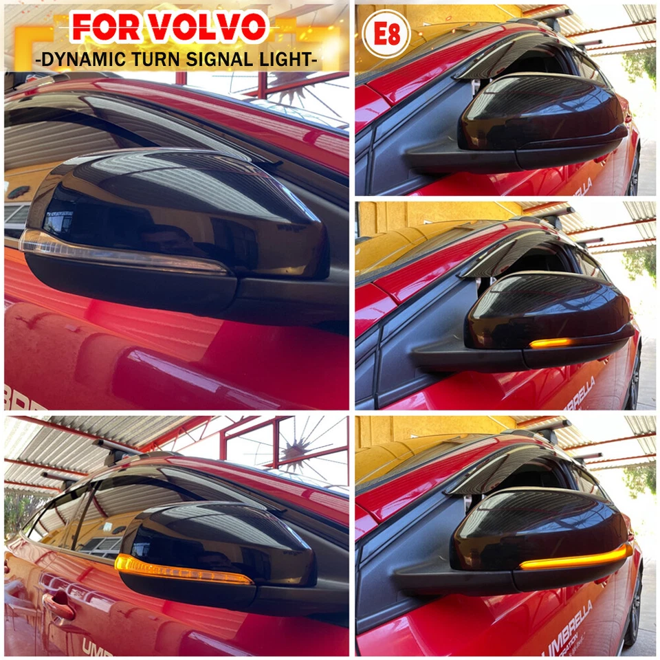 Светодиодные динамические указатели поворота боковые зеркала фары для Volvo V40 V60 S60 S80 V70 III 2 шт. - Изображение 2 из 4