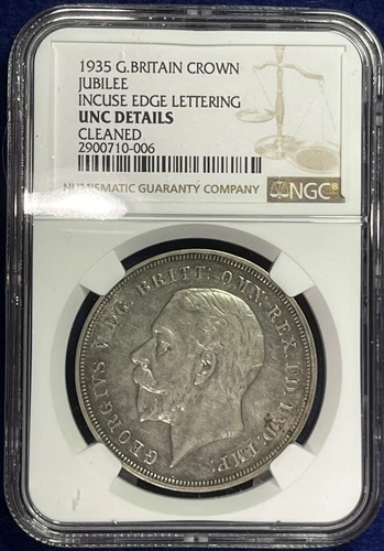 1935 Great Britain Crown George V Jubilee NGC UNC Details