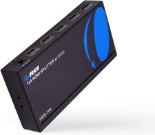 4K 1x4 HDMI Splitter 1 in 4 Out by OREI - Ultra HD @ 30 Hz 1x4 Ver. 1.4 HDCP, P