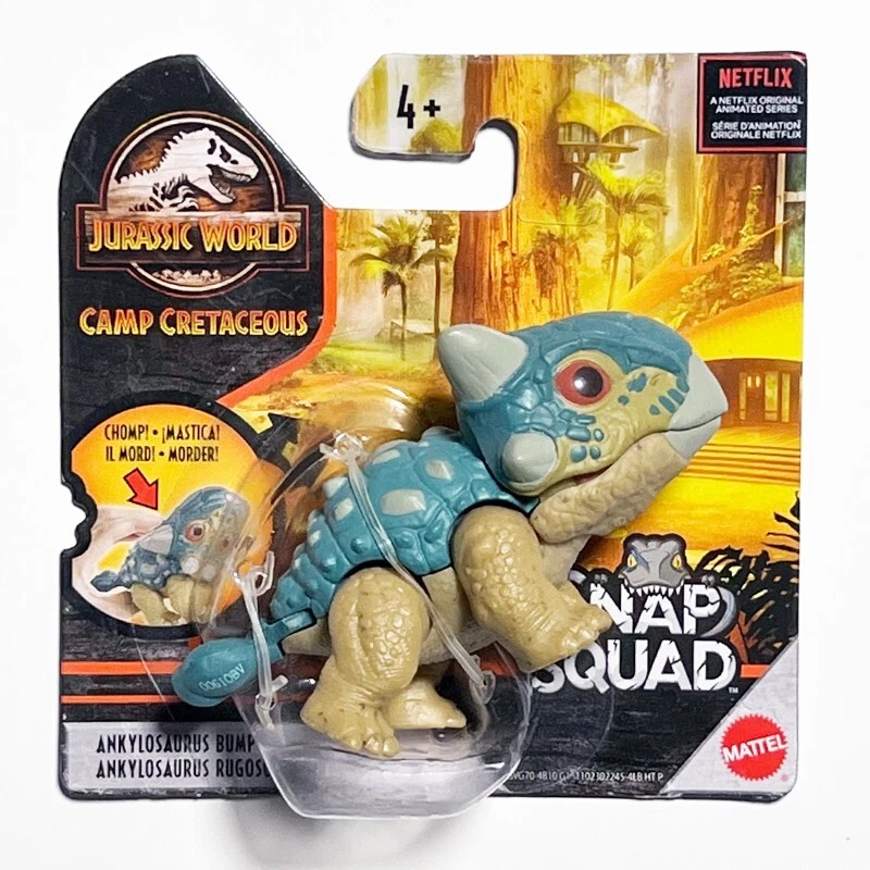 Mattel Jurassic World Snap Squad Ankylosaurus Bumpy Camp Cr tac