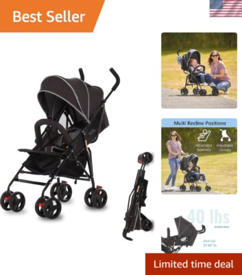 Versatile Baby Stroller with Recline Cup Holder
