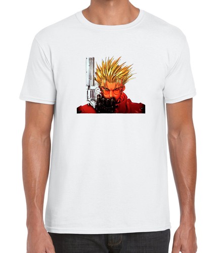 Vash Stampede Trigun Anime Men's Unisex Printed Cotton T-shirt Top Tee - Picture 2 of 4
