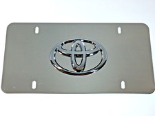 3d Toyota Stainless Steel Mirror Chrome Finished Front License Plate With Caps 3d Toyota Stainless Steel Mirror Chrome Finished Front License Plate With Caps