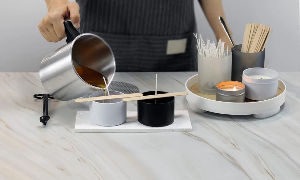 24 Pack Candle Tins 8 oz with Lids and Labels for Candle Making Black Containers - Image 4 of 4