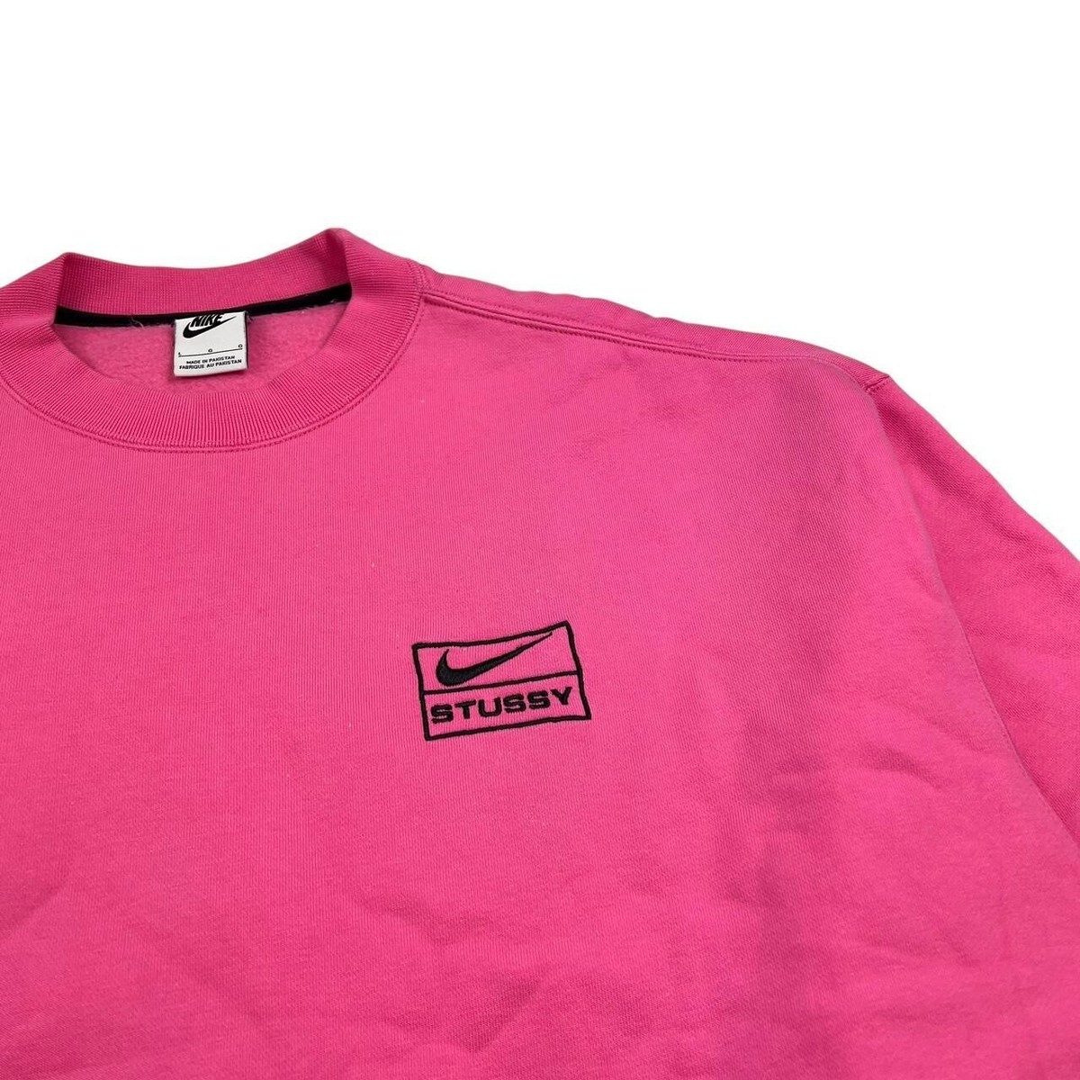 美品 本物 Nike AIR STUSSY 長袖カットソー S ピンク Nike x Stussy Long Sleeve Top Black White Pink 3colors Japan
