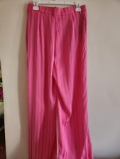 Mango Women's  Striped Pants Pink Sz XL  NWT