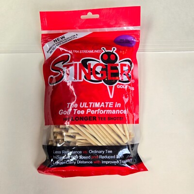 Stinger Golf Tees 200 Tees 3'' Pro XL Competition Golf Tees - New, Sealed