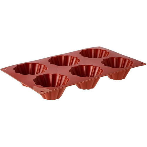 SILIKOMART STAMPO BRIOCHETTE 6 Cavita 8cm Classic Terracotta Silicone 20.034.00.
