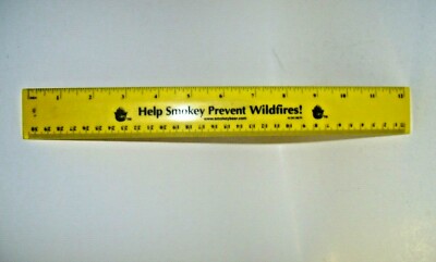 Twelve Inch Ruler Help Smokey Bear Prevent Wild Fires