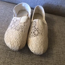 Top Moda Beige Lace Womens Flat Flat Shoes Size 8.5 New