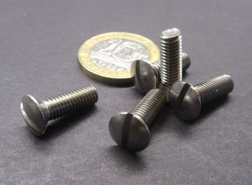 Oval Head Metric Slotted Machine Screw 18-8 Stainless, M5 x 16 mm L, 50 pcs - Picture 7 of 11