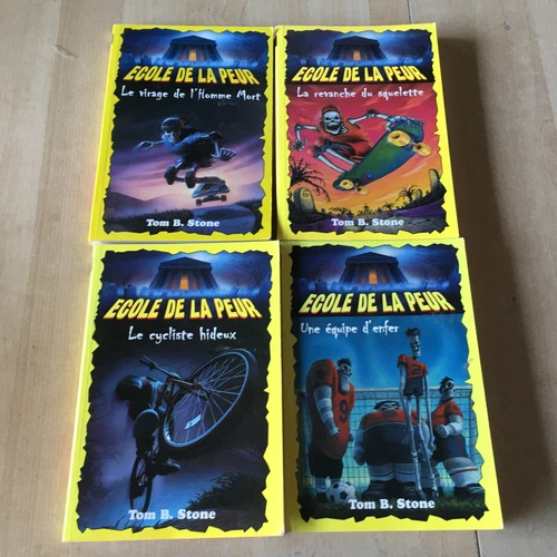 Lot 4 livres série Ecole de la Peur tomes 2 3 4 5 - Tom B. Stone