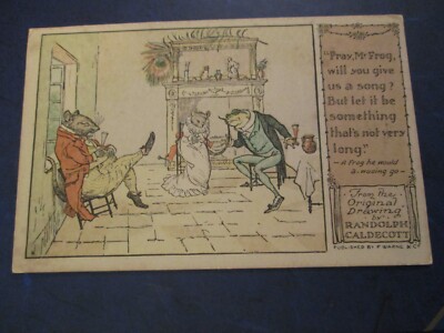 Randolph Caldecott Postkarte ''Pray Mr Frog ....''posted) Humor, Comic, Kunst