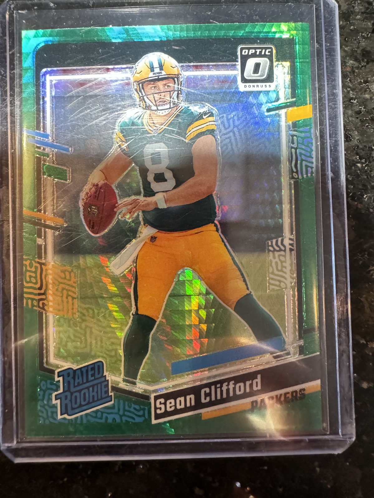 2023 Donruss Optic #242 Sean Clifford Green Hyper
