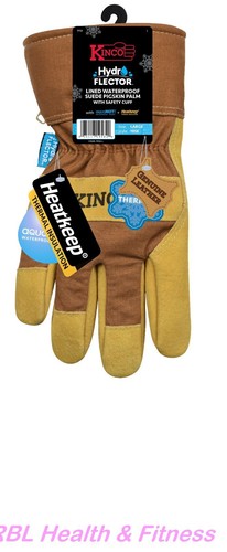 Kinco 1958 Pigskin Leather Work Gloves - Waterproof, Winter Lined, Construction Grade Hand Protection