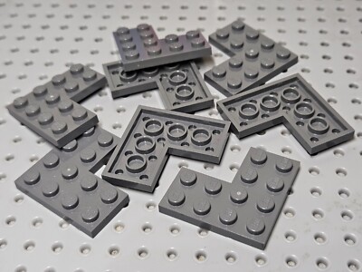 Lego Platte Ecke 4x4 [2639] modern dunkelgrau x8