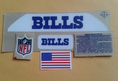 Buffalo Bills full size VSR4 bumpers helmet decal set