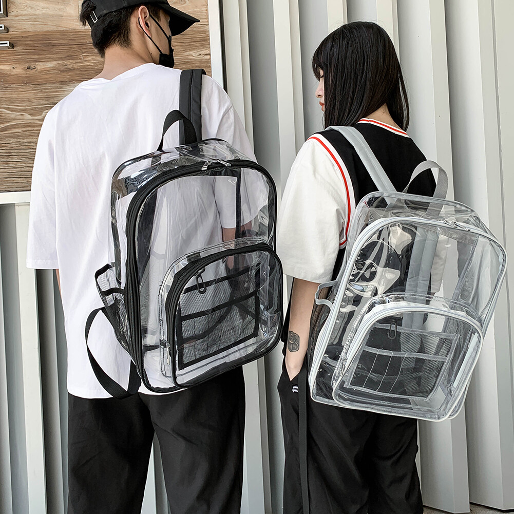 Heavy Duty Clear Backpack, See through Backpacks Transparent Clear Large  Bookbag