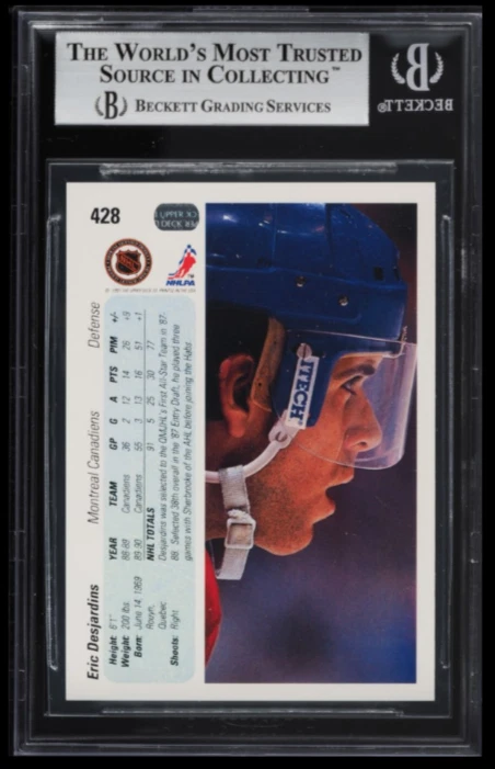 POP 1: Eric Desjardins RC BGS 9+: 1990-91 Upper Deck '91-92 Hologram Back Rookie - Image 2 of 3