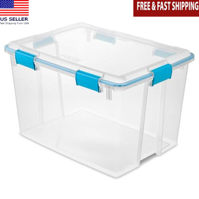 80 Qt 4 Pack Sterilite Gasket Box W/ Latching Lid Stackable Storage Bin Durable