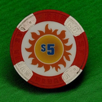 SUNCOAST CASINO LAS VEGAS NEVADA $5 CASINO CHIP