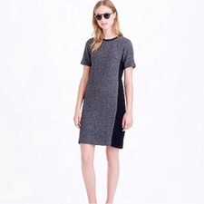 J. Crew black and gray houndstooth dress