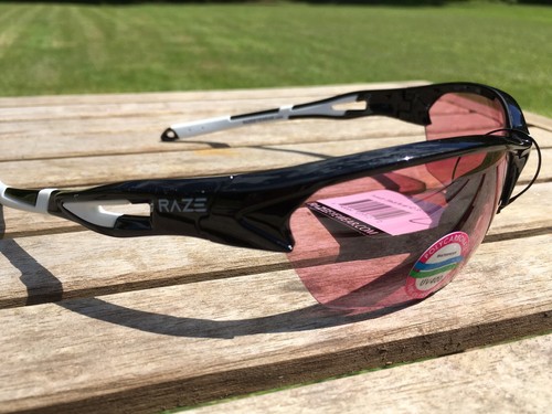 Gafas de sol RAZE Pursuit Brillo Negro Blanco Rosa Lente 35161 - Imagen 6 de 11