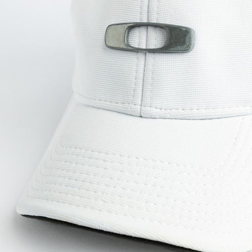 Vintage Oakley A-FLEX Tech Cap L/XL White Stretch Fit Hat Y2K Streetwear Rare - Picture 3 of 8