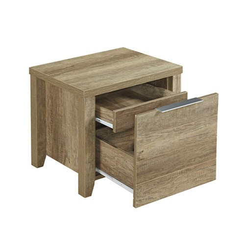 4 Pieces Bedroom Suite Natural Wood Like MDF Structure Queen Size Oak Colour Bed - Picture 6 of 14