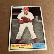 1961 Topps ROBIN ROBERTS #20 Philadelphia Phillies Vintage Baseball (poor)(q)
