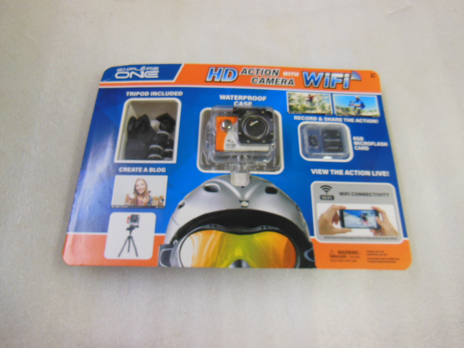 HD Action Camera w/ WiFi & 8GB mircroflash card Waterproof Case f/ Sports Video-image