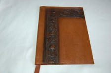 ANCIEN COUVRE LIVRE EN CUIR