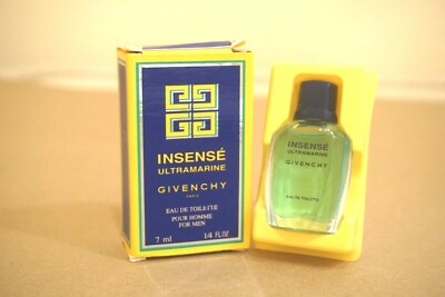 Insense Ultramarine by Givenchy EDT Splash Miniature 7 ml 0.24 oz Men Vintage